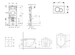 GEBERIT - Duofix Set předstěnové instalace, klozetu Oudee a sedátka softclose, tlačítko Sigma01, černá SANI11CA5161