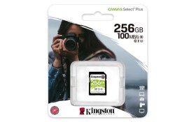 Kingston Canvas Plus microSDXC 256GB s adaptérem / UHS-I / Class 10 / SD adaptér / čtení: až 100 MBs / zápis: až 85MBs (SDCS2/256GB)