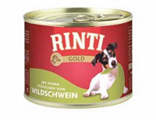 Rinti Dog Gold konzerva divočák 185g + Množstevní sleva