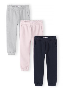 Tepláky dívčí s elastickým pasem a stahovací šňůrkou 3pack Minoti 30FLEECE155 - 110/116 | 5/6let