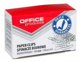 Office Products kancelářské spony, 33 mm, stříbrné
