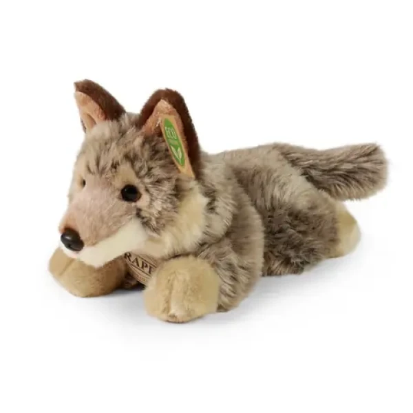 RAPPA Plyšový vlk ležící 20 cm
