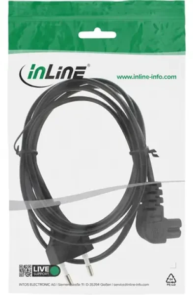 InLine 16653X černá / Napájecí kabel / CEE7/16 - C7 (Euro8) / 2 m
