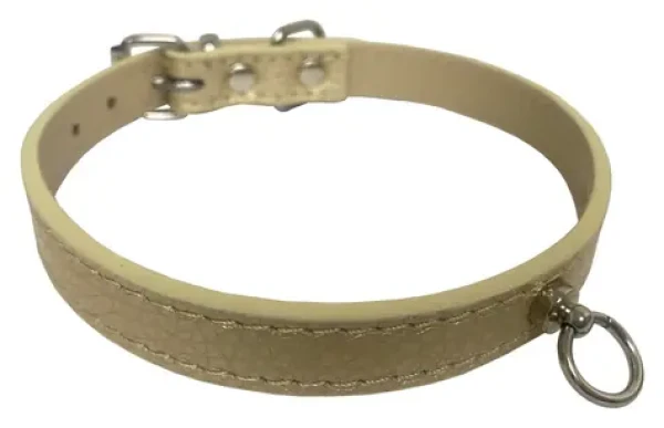 Huhubamboo Metal obojek béžový L / Obojek pro psy / Pro chrty / 16 mm x 31-37 cm (355452)