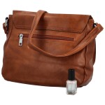 Stylová dámská koženková crossbody kabelka Jacinda, hnědá