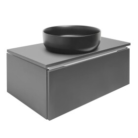 Koupelnová skříňka s deskou SAT Feel 80x30x46 cm antracit mat SATFEEL80ANTD SATFEEL80ANTD