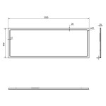 SAPHO - GEMINI zrcadlo s LED osvětlením 150x55cm GM150