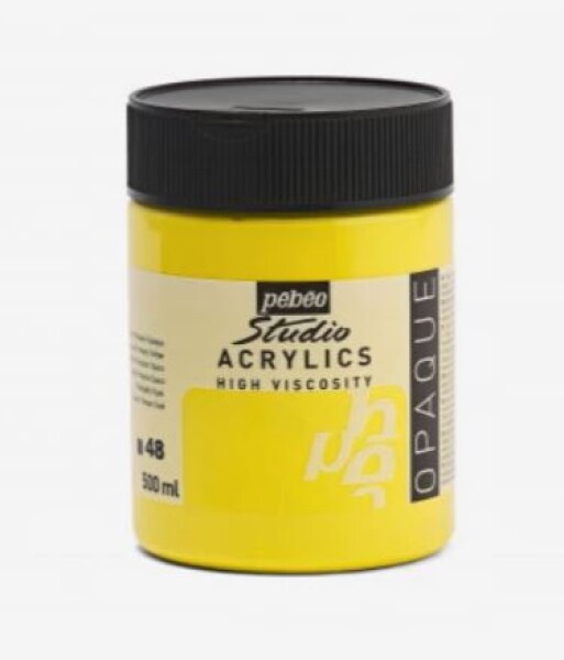 Pébéo Studio Acrylic 500 ml žlutá základní 48