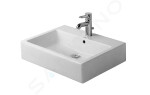 DURAVIT - Vero Umyvadlo nábytkové 600x470 mm, s 1 otvorem pro baterii, s WonderGliss, alpská bílá 04546000271