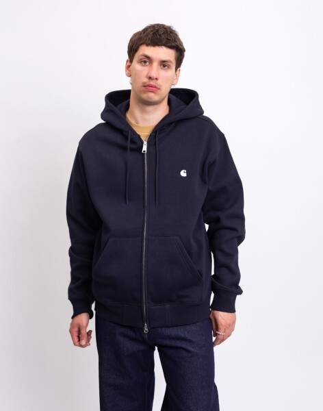 Carhartt WIP Hooded Mack Sweat Jacket Dark Navy / Wax S