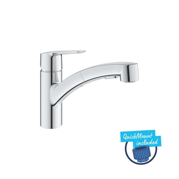 GROHE - QuickFix Start Dřezová baterie s výsuvnou sprškou, chrom 1012410000