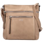 Stylová dámská crossbody kabelka Orniva, taupe