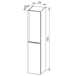 Mereo Mailo, koupelnová skříňka vysoká 170 cm, dub Riviera, chrom madlo CN524LP