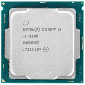 Intel Core i3-9100 @ 3.6GHz - TRAY / TB 4.2GHz / 4C4T / L3 6MB / UHD Graphics 630 / 1151 / Coffee Lake / 65W (CM8068403377319)