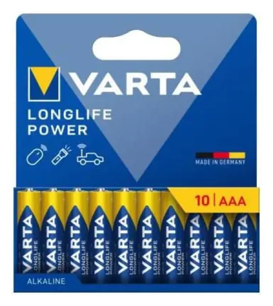 Varta Longlife Baterie AAA 10ks / 1.5V / alkalická / v blistru (116029)