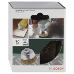 BOSCH Clean for Metal 2608620730 / Hrnkový kartáč / X-LOCK / zvlněný / mosazné / 75 mm / Síla drátu: 0.30 mm (2608620730)