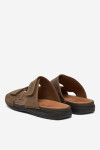 Pantofle Rieker 25592-25 Přírodní kůže (useň) - Nubuk