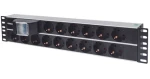 Intellinet PDU 19" 15x černá / PDU / Hliník / 2U / 16A / 3m kabel (714051)