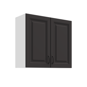 Horní skříňka Stilo 80 G-72 2F Barva korpusu: Bílá, Barva dvířek: Grafit
