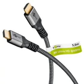 Goobay Plus 65262 šedá / HDMI kabel / Ultra High Speed HDMI 2.1 / 8K 60Hz / 3 m (65262)