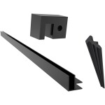 CERANO - Příslušenství pro instalaci rohového Walk-in Onyx - černá matná CER-482728