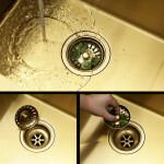 REA - Ocelový dřez Paul BRUSH GOLD ZLE-06010