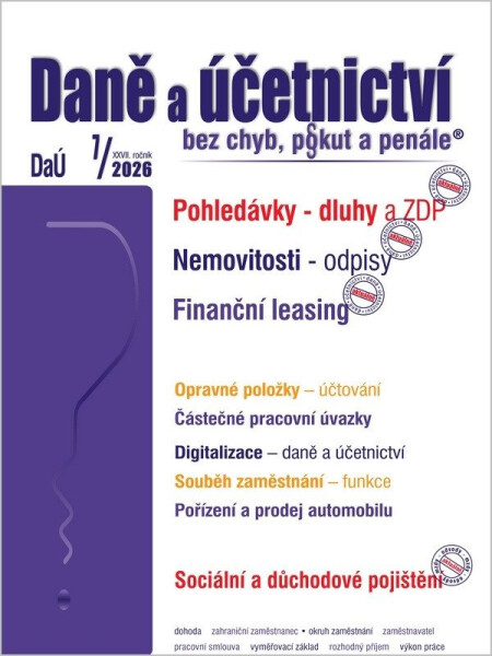 DaÚ 7/2026 Daně a účetnictví bez chyb, pokut a penále - Martin Děrgel