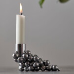 GEJST Magnetický svícen Molekyl 1 – Chrome, stříbrná barva, kov