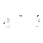 Nimco Unix chrom držák na ručníky otočný 41 cm UN 13096-26 UN 13096-26