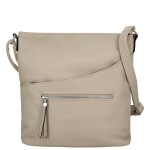 Trendy dámská koženková crossbody kabelka Lima, béžová