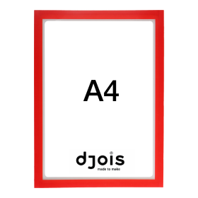 Djois otevřený rámeček - Magneto PRO, A4, PVC, červený, 10 ks