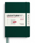 Týdenní plánovač Zápisník Forest Green, Medium A5 2027, anglicky