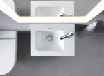 DURAVIT - ME by Starck Umývátko nábytkové 430x300 mm, bez přepadu, s otvorem pro baterii, WonderGliss, bílá 07234300411