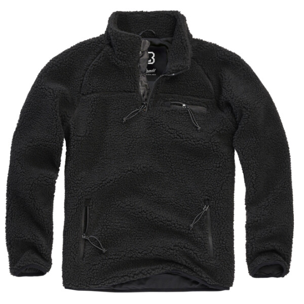 Brandit Svetr Teddyfleece Troyer černá 3XL