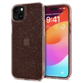 Pouzdro Spigen Liquid Crystal Glitter iPhone 15 Plus rose quartz
