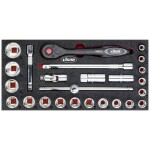 BOSCH 2607017160 / Sada bitů a nástrčných klíčů (27ks) / 19x bit / 5x nástrčný klíč / 1x ráčna / 1x držák / 1x adaptér (2607017160)