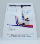 enyr Bijoux Brož Český hokej Trikolora Postříbřená Hokejka