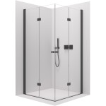 CERANO - Sprchový kout Volpe Duo L/P - 6 mm - černá matná, transparentní sklo - 60x120x190 - zalamovací CER-516119