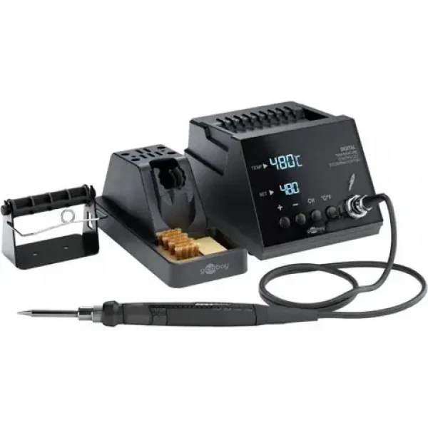 Goobay Digitální pájecí stanice 70W / Pájecí stanice / 160-480 °C / LCD displej / Rychlé nahřátí (78624)