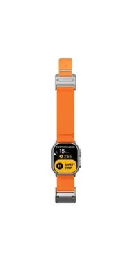 Aulumu A11 Mag Buckle Slim řemínek pro Apple Watch, stříbrná spona, oranžový pásek (6975941661143)