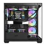 DarkFlash DS900 Black černá / ATX / 7x 120 mm / 2x USB-A 1x USB-C / průhledná bočnice / bez zdroje (DS900 Black + fans)