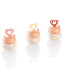 Dortisimo Čokoládová dekorace Srdíčko bílé, růžové a červené (12 ks)