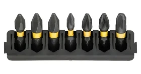 DeWalt / 7dílná sada bitů / PH1, PH2, PZ1, PZ2, PZ3 / 25 mm / ToughCase (DT70809)