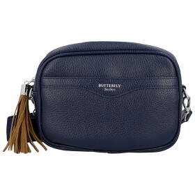 Stylová dámská koženková crossbody kabelka Erina, tmavě modrá