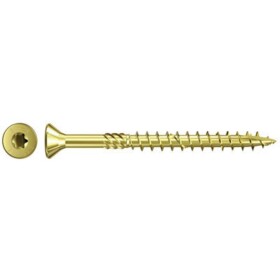 Fischer 660206 šrouby do MDF 4 mm 50 mm vnitřní korunka šestihranná, vnitřní hvězdice, TX , Torx, T profil ocel galvanicky pozinkovaný, žlutý, chromátovaný 200