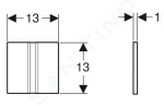 GEBERIT - Splachovací systémy Pneumatické ovládání splachování pisoáru typ 01, chrom 116.011.21.5