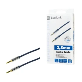 LogiLink Audio kabel Jack 3,5mm (M) - Jack 3,5mm (M) modrý / Audio kabel / propojovací / 1 m / pozlacené konektory (CA10100)