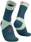 Kompresní ponožky Compressport Ultra Trail Socks V2.0 - Stargazer/Aqua/Fluo Red Velikost: EU 35-38