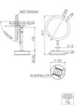 STEINBERG - 650 Kosmetické zrcátko s LED osvětlením, chrom 650 9300