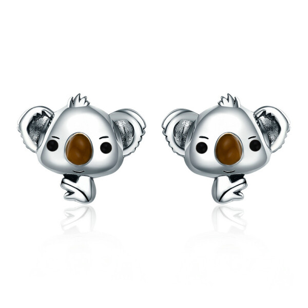 Elenys stříbrné náušnice Roztomilá Koala